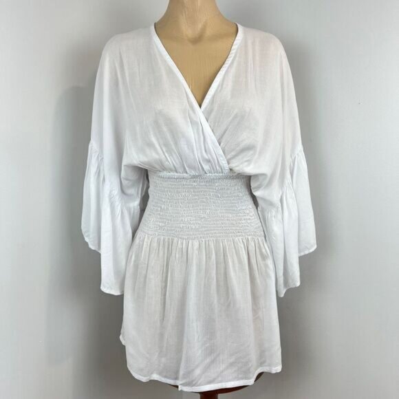 Tiare Hawaii Dresses & Skirts - Brand New Tiare Hawaii Women's One Size White Babydoll Dress Swim Coverup Chic
